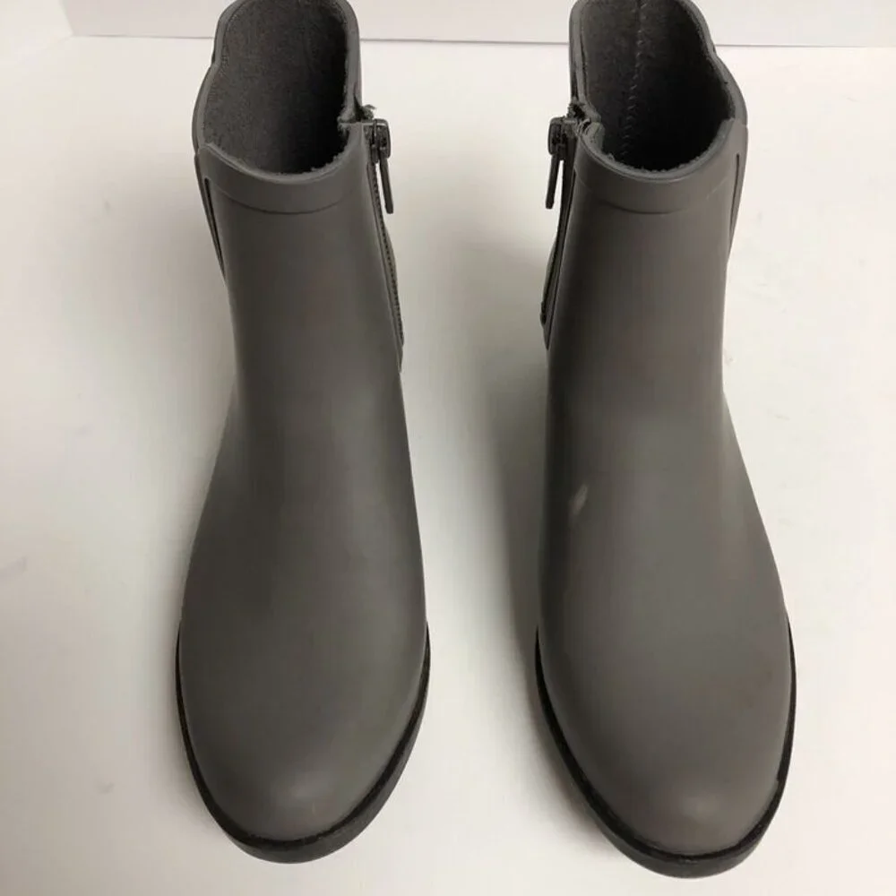 Lucky Brand Women’s Basel H20 Rain Boots Gray, Size 8 M